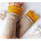 Damen Armstulpen Pulswärmer Walk Sand Ocker *