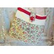 Tasche Rot Grün Ivory Blumen Unikat