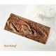 Haarband Stirnband Rotbraun Braun Ivory *