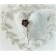 Stoffherz Herz Weiß Spitze Shabby E *