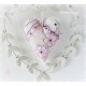 Stoffherz Weiß Violett Shabby E