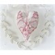 Stoffherz Rosa Weiß Shabby E