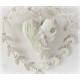 Stoffherz Herz Anhänger Weiß Mint Shabby E*
