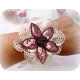 Damen Armband Armchmuck Rosa Weiß Hochzeit *