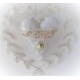 Stoffherz Herz Weiß Anhänger Give Away Spitze Shabby E*
