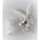 Ostern Stoff Hase Ivory Weiß Shabby Spitze *