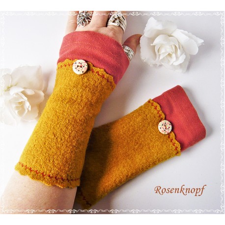 Walk Armstulpen Pulswärmer Ocker Terra E*