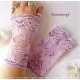 Damen Armstulpen Pulswärmer Hochzeit Rosa Spitze E*