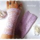 Damen Armstulpen Pulswärmer Hochzeit Orchidee Spitze E*