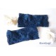 Armstulpen Jeansblau Spitze Pulswärmer E*