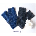 Damen Armstulpen Jeansblau Spitze Pulswärmer Lang*
