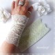 Armstulpen Hochzeit Limette Spitze Pulswärmer *