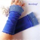 Armstulpen Royalblau Jeansblau Pulswärmer Walk E*