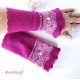 Armstulpen Malve Rosa Pulswärmer Hochzeit Walk *