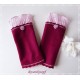 Damen Armstulpen Magenta Pulswärmer Hochzeit Walk E*