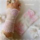 Armstulpen Weiß Rosa Pulswärmer Hochzeit EK