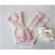 Armstulpen Weiß Rosa Pulswärmer Hochzeit EK