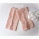 Damen Armstulpen Pulswärmer Hochzeit Apricot Spitze *