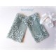 Damen Armstulpen Pulswärmer Zartblau Hochzeit Spitze E*