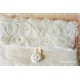 Clutch ROSES on LINEN Brauttasche Creme Leinen