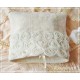 Clutch ROSES on LINEN Brauttasche Creme Leinen