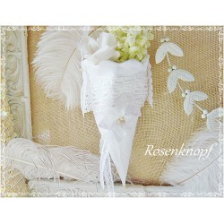 Stoff Spitztüte KARO Rosa Weiß Aufbewahrung Textil
