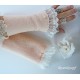 Armstulpen Ivory Pulswärmer Hochzeit Walk E*