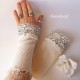 Damen Armstulpen Ivory Pulswärmer Hochzeit Walk E*