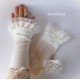 Damen Armstulpen Hochzeit Pulswärmer Walk Ivory Weiß *