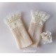 Damen Armstulpen Hochzeit Pulswärmer Walk Ivory Weiß *