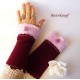 Damen Armstulpen Bordeaux Pink Pulswärmer Walk E*