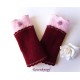 Damen Armstulpen Bordeaux Pink Pulswärmer Walk E*