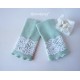 Walkstulpen A DREAM in MINT Brautstulpen Spitze Rose