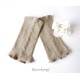 Damen Armstulpen Beige Pulswärmer Stretch *