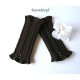 Damen Armstulpen Dunkelbraun Pulswärmer Upcycling Stretch *