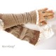 Damen Armstulpen Beige Pulswärmer Stretch *