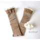 Damen Armstulpen Beige Pulswärmer Stretch *