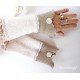 Damen Armstulpen Ivory Sand Hochzeit Walk Pulswärmer *