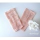 Damen Armstulpen Pulswärmer Hochzeit Apricot Spitze *