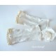 Armstulpen Damen Pulswärmer Ivory Hochzeit Stoff *