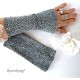 Damen Armstulpen Jersey Hellgrau Apricot Pulswärmer E*