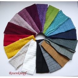 Haarband Stirnband Ivory Strickstoff