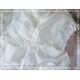 Brautstola Seide Ivory Spitze Perlen Schal Tuch Hochzeit