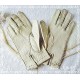 Damen LEDERHANDSCHUHE Grau-Beige Vintage Shabby