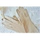 Fingerhandschuhe Leder Damen Grau-Beige