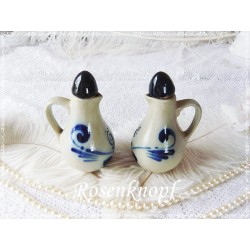 Vintage Essig & Öl Salzglasur Steingut Antik E*