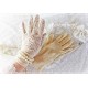 Fingerhandschuhe Gr.S-M Tüll Puder Vintage