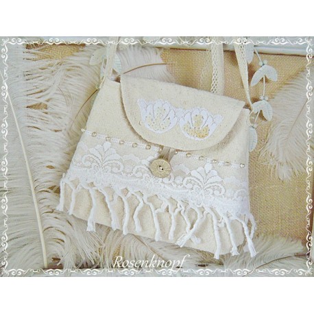 Tasche  Brauttasche Ivory Weiß