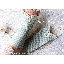 Walkstulpen Armstulpen Mint Ivory