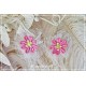Ohrringe Brautschmuck Rosa Blüten